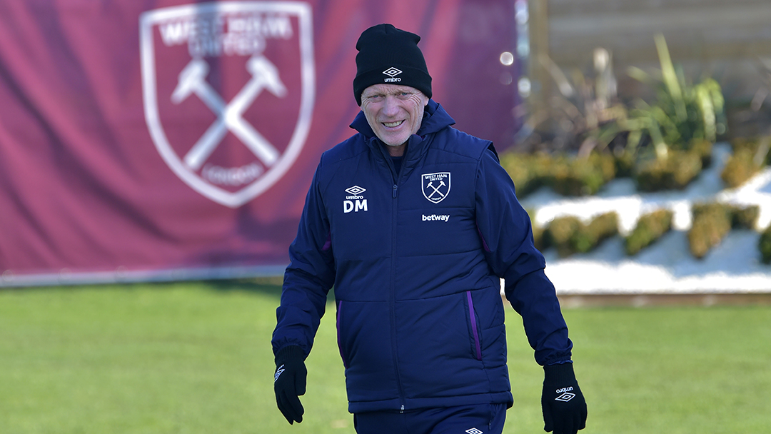 West Ham United manager David Moyes in training