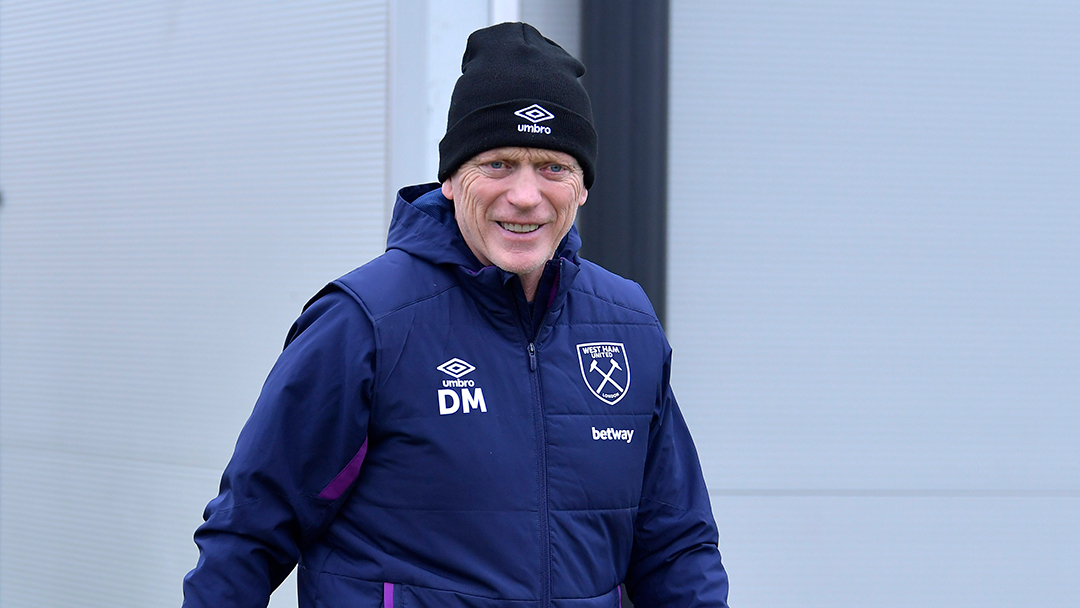 David Moyes in West Ham United training