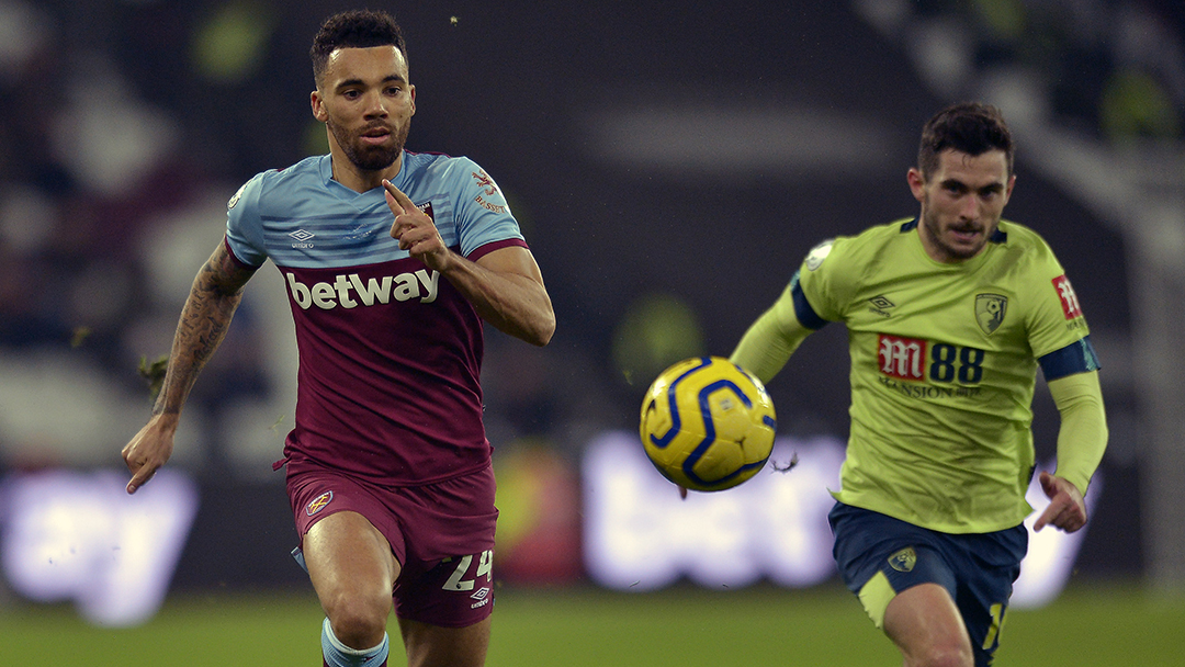 West Ham United's Ryan Fredericks against Bournemouth