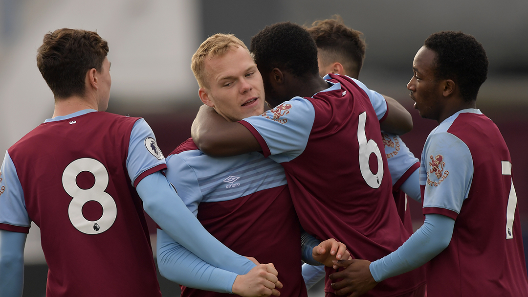 Anthony Scully celebrates scoring against Newcastle U23s