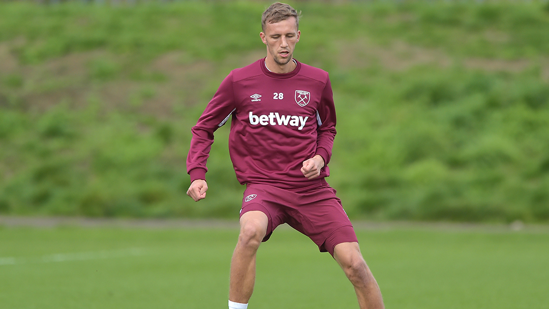 Tomas Soucek in West Ham United training