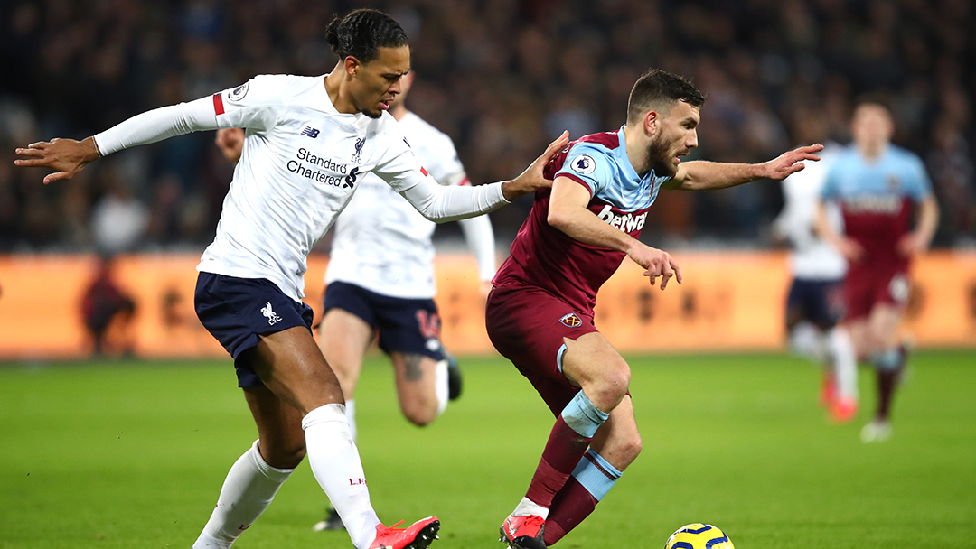 Robert Snodgrass for West Ham United against Liverpool