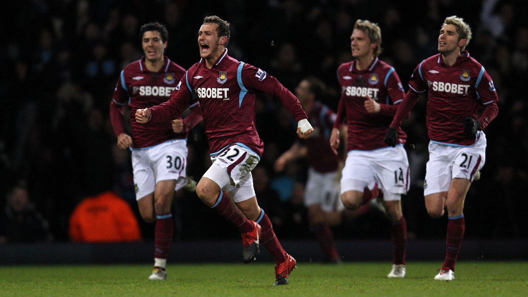 Alessandro Diamanti celebrates scoring against Birmingham