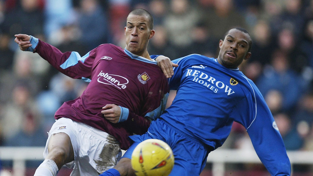 Bobby Zamora in action against Cardiff in February 2004