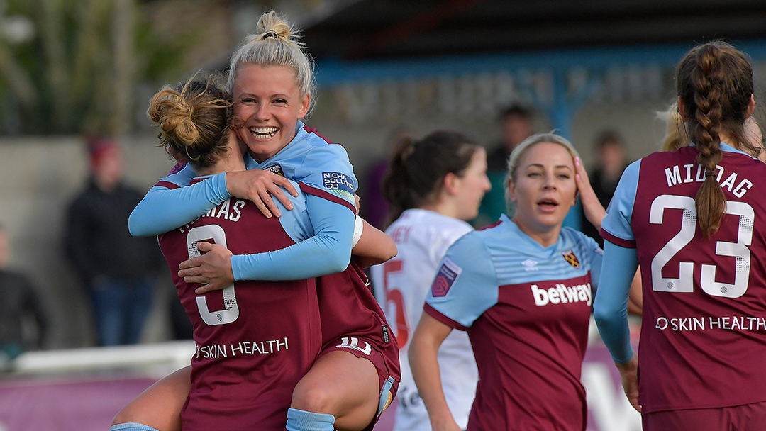 West Ham United celebrate against Liverpool