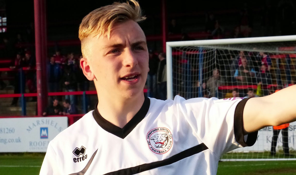 Jarrod Bowen in Hereford United colours