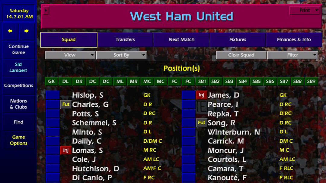 Championship Manager Time Machine