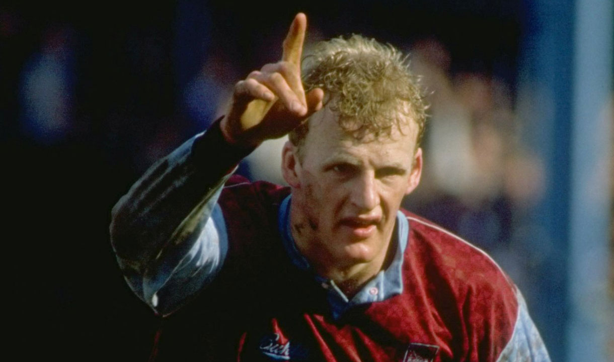 Iain Dowie celebrates scoring