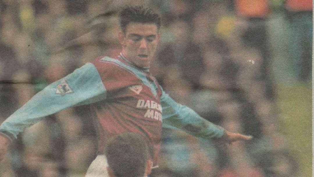 Steve Jones scores at White Hart Lane on 4 April 1994