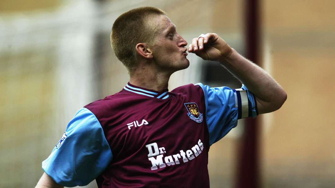 Steve Lomas celebrates his goal against Bolton in May 2002