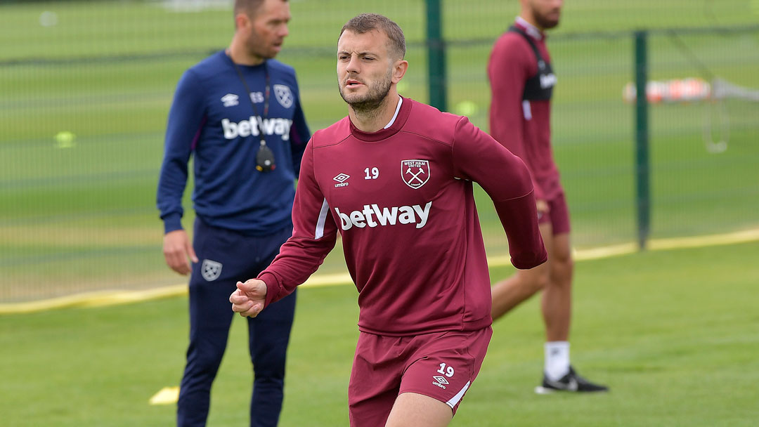 Jack Wilshere in training at Rush Green