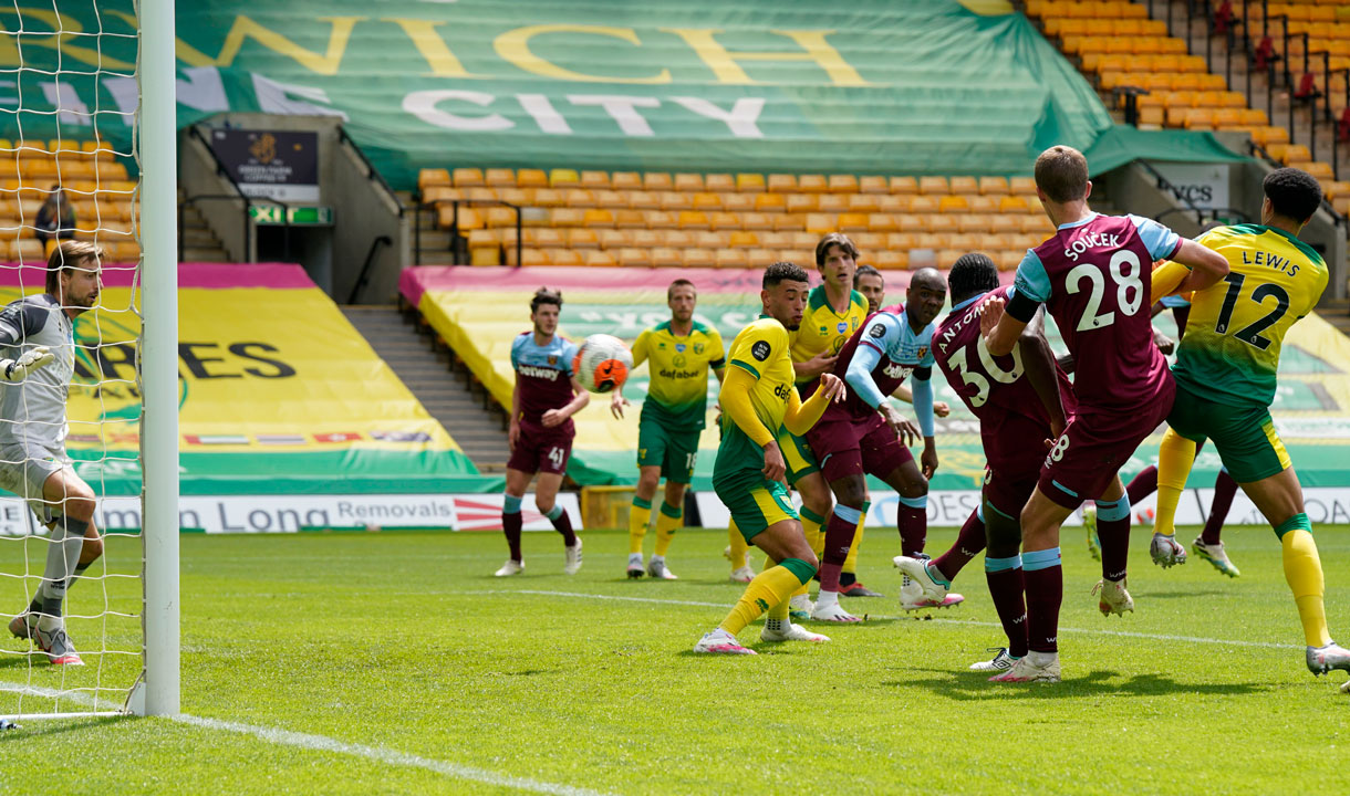 Michail Antonio scores at Norwich