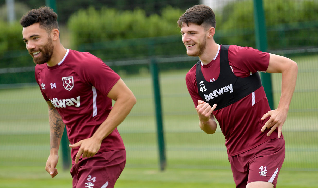 Ryan Fredericks and Declan Rice