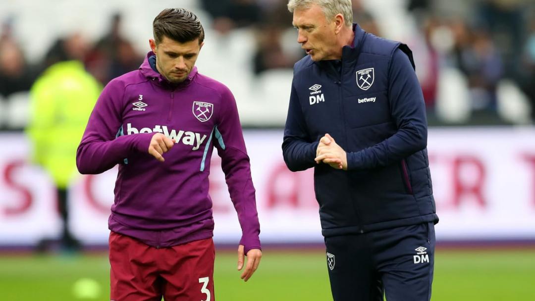 Aaron Cresswell and David Moyes