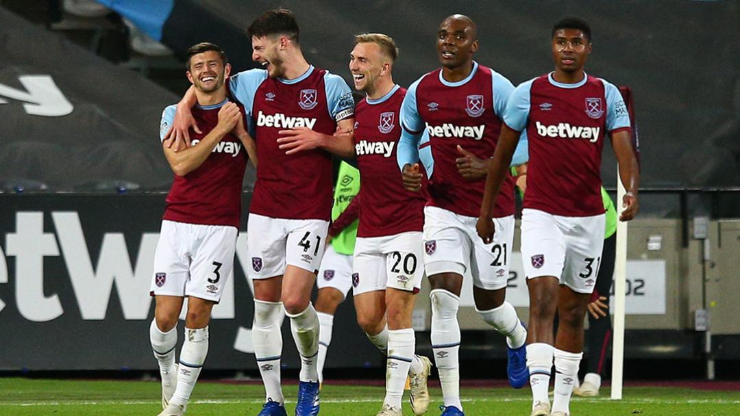 West Ham United players celebrate