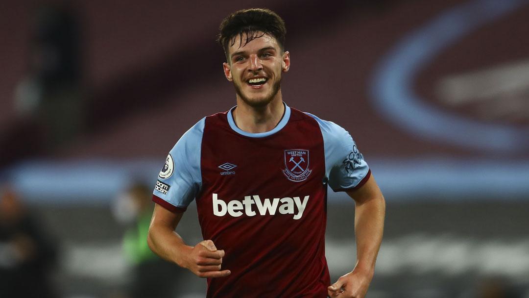 Declan Rice in action for West Ham