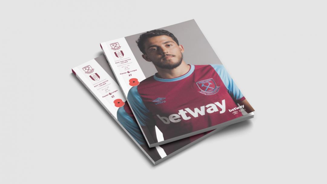 West Ham v Fulham Programme cover