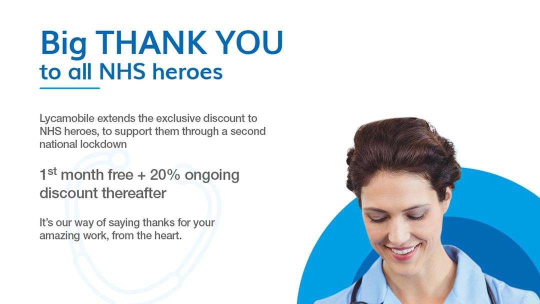 Club partner Lycamobile extends discount for NHS heroes 
