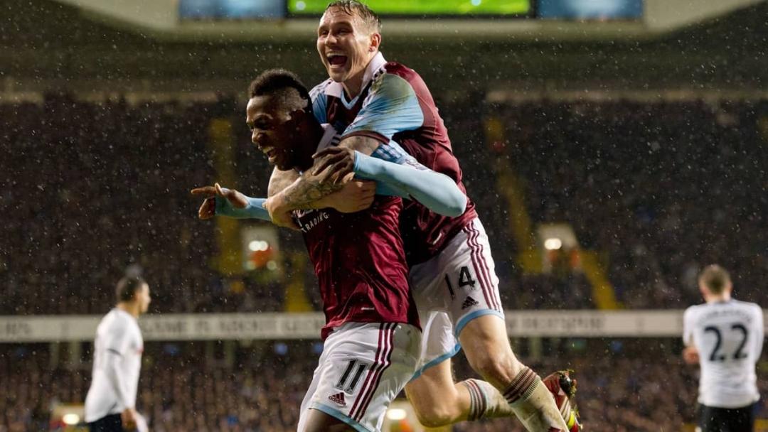 Modibo Maiga and Matt Taylor celebrate