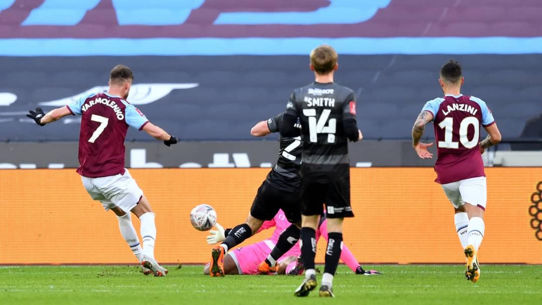 Andriy Yarmolenko scores against Doncaster