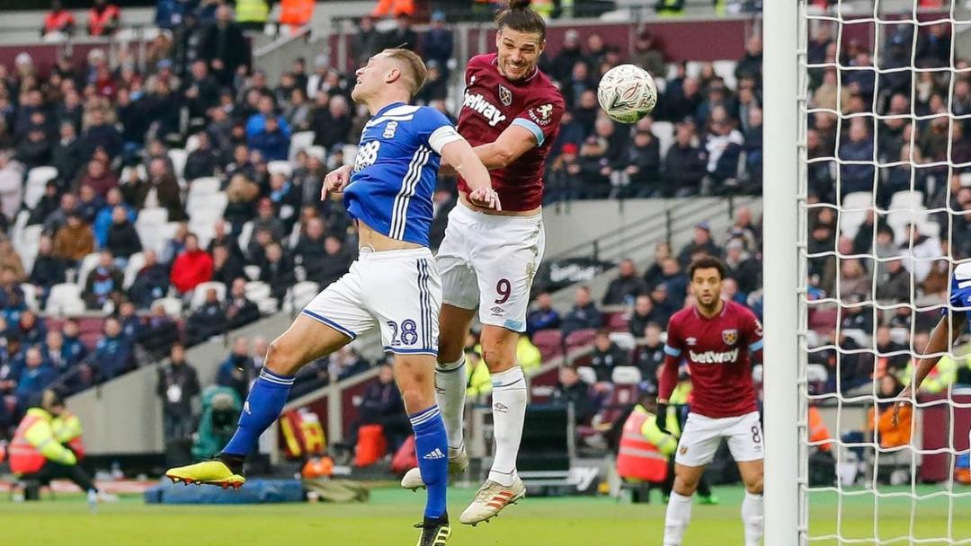 Andy Carroll scores against Birmingham