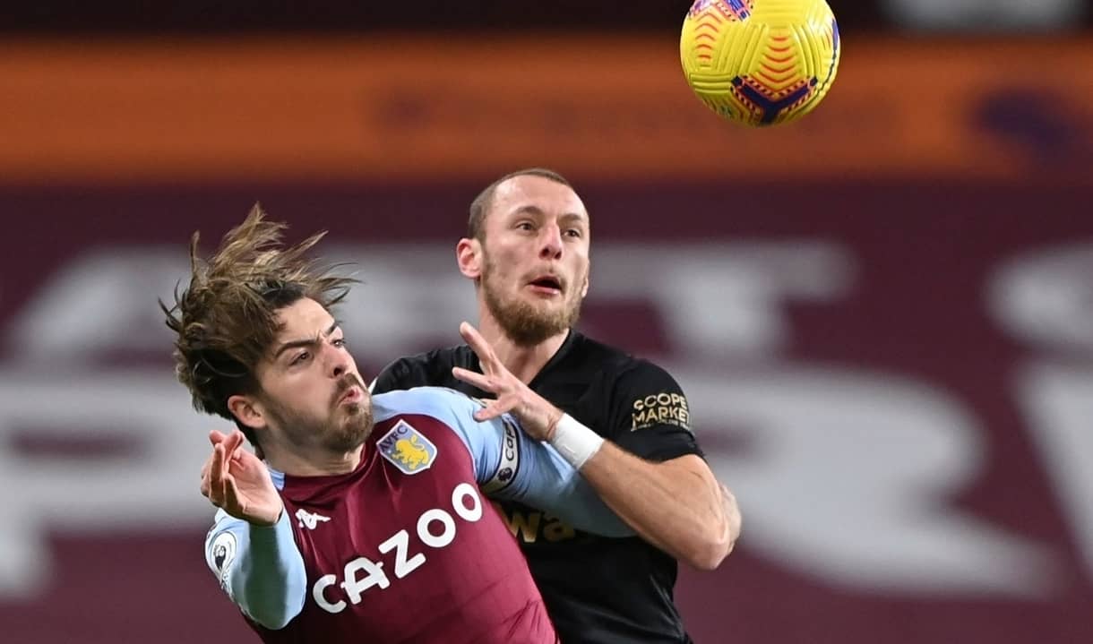 Vladimir Coufal challenges Jack Grealish