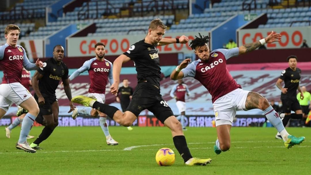 Tomas Soucek scores at Aston Villa