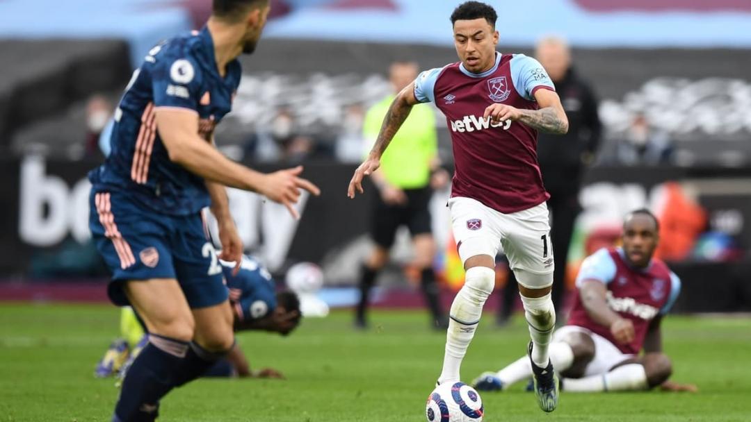 Jesse Lingard in action against Arsenal