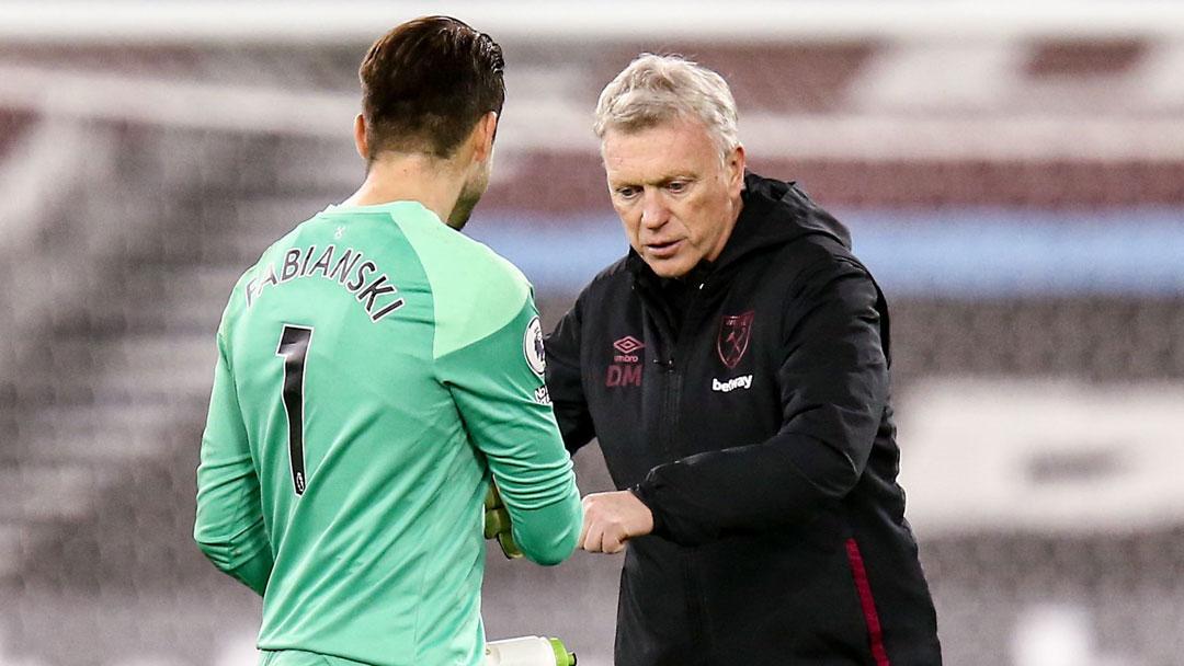 David Moyes and Lukasz Fabianski