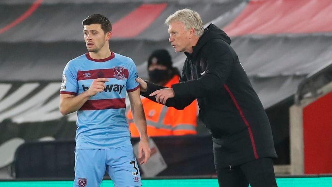 Aaron Cresswell and David Moyes