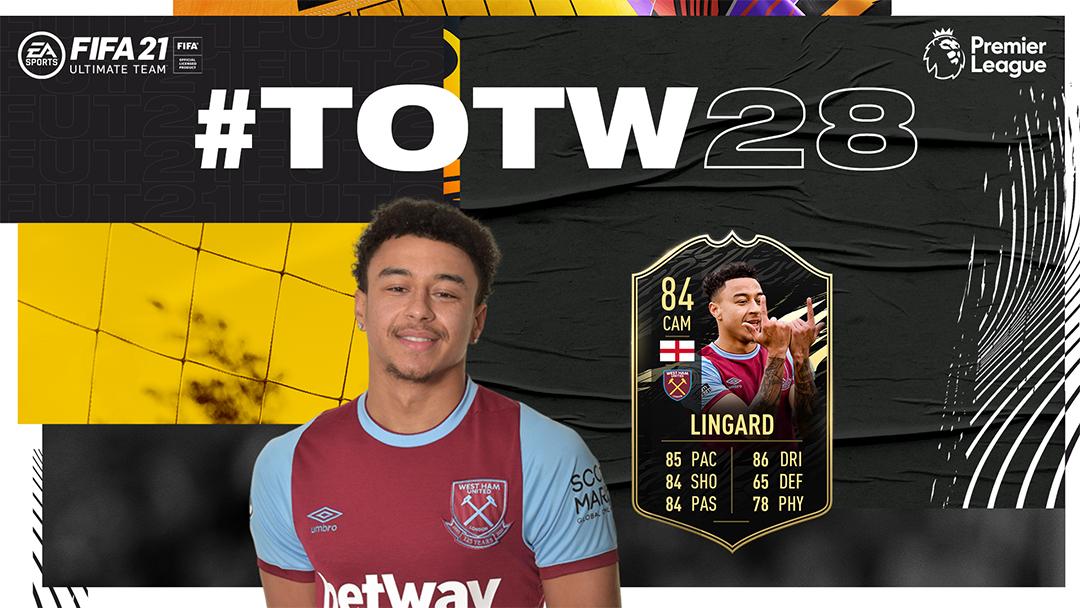 Jesse Lingard featured in FIFA Team of the Week