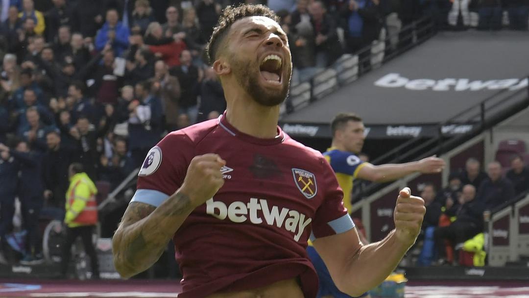 Ryan Fredericks celebrates scoring against Southampton