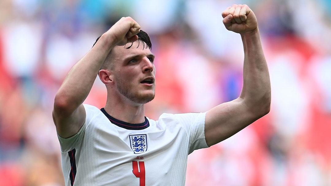 Declan Rice in action for England