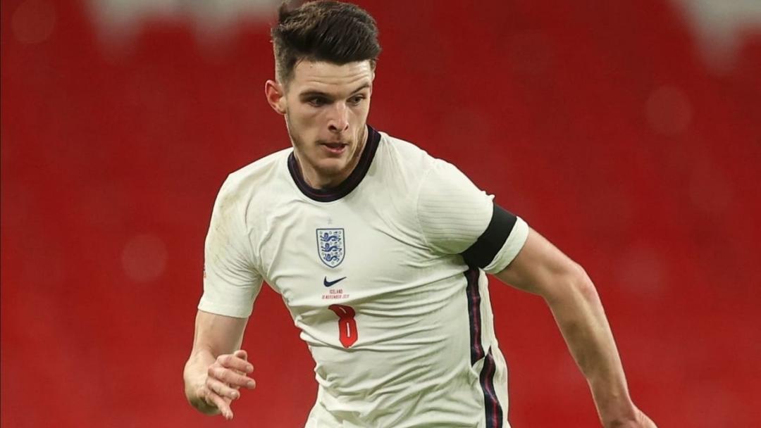 Declan Rice in action for England