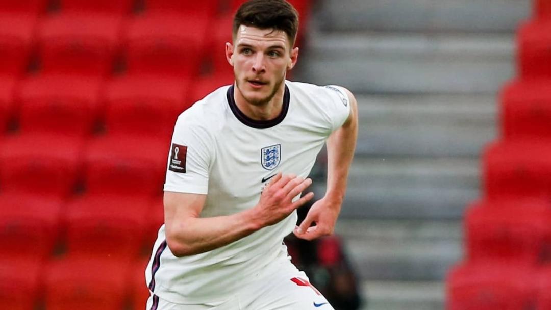 Declan Rice in action for England