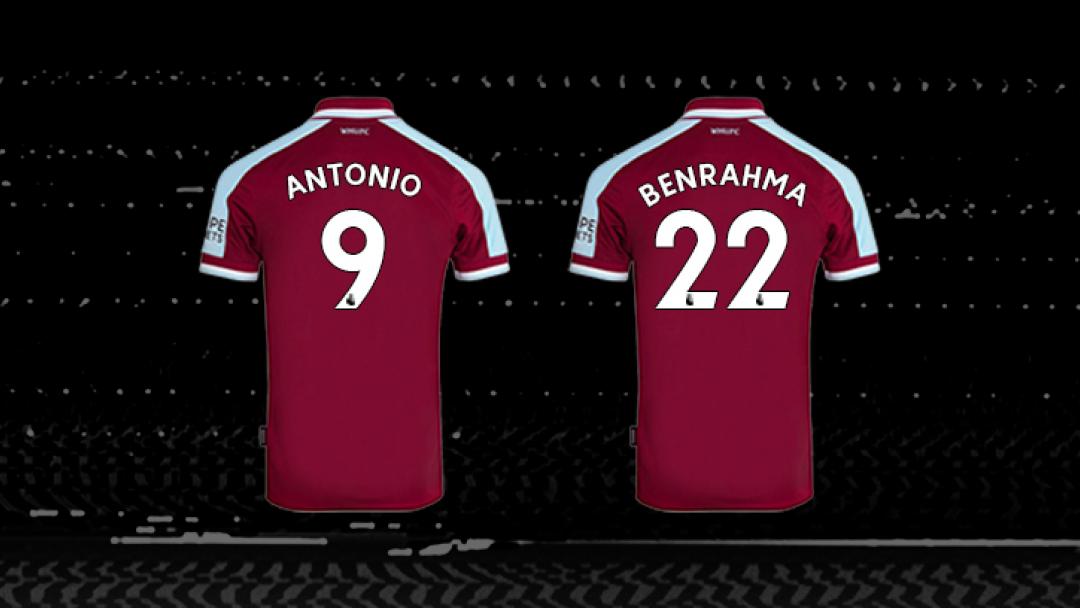 Antonio and Benrahma take new shirt numbers