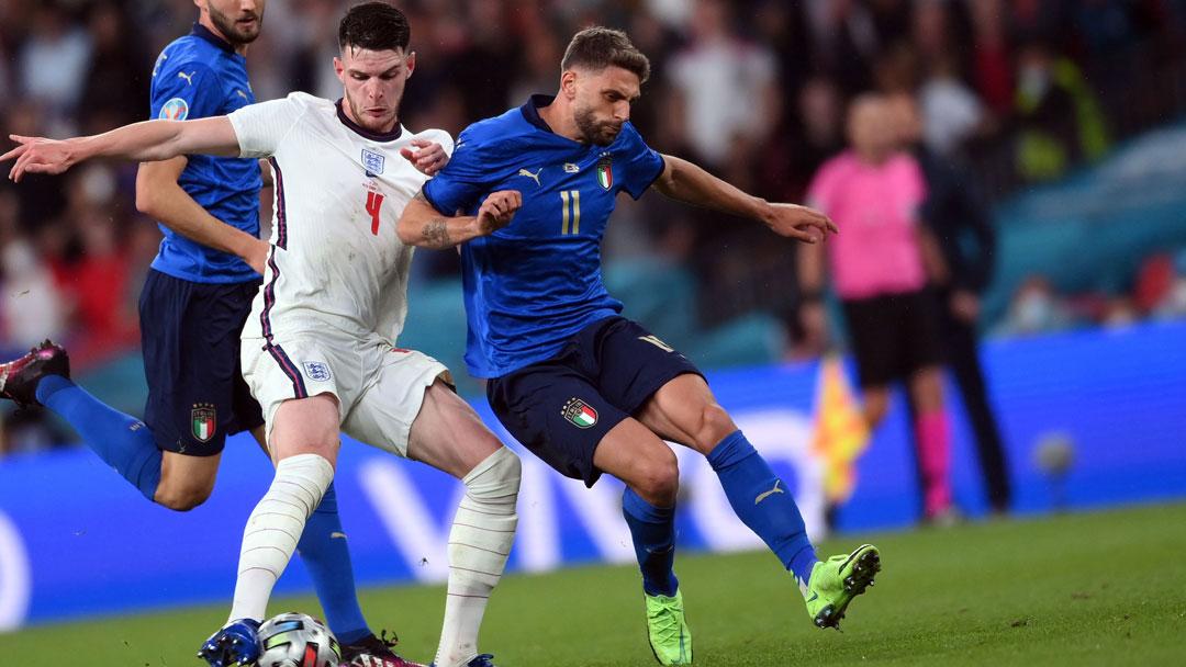 Declan Rice in action for England