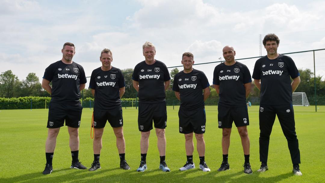 David Moyes and his coaching staff