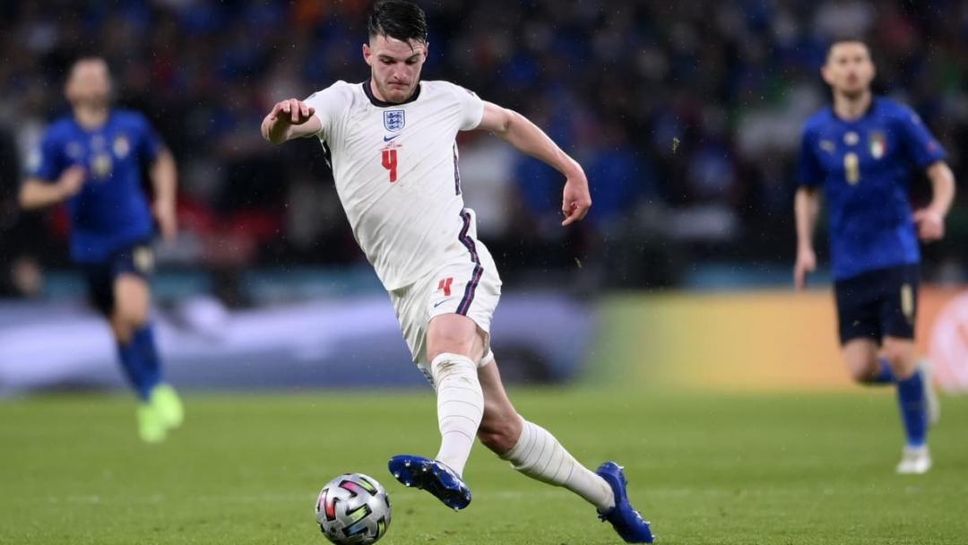 Declan Rice in action for England against Italy