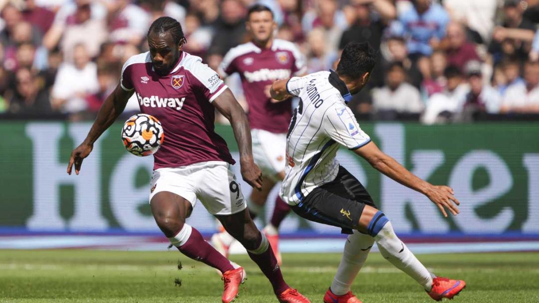 Michail Antonio in action against Atalanta