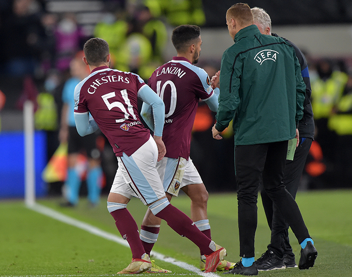 Dan Chesters comes off the bench against Genk