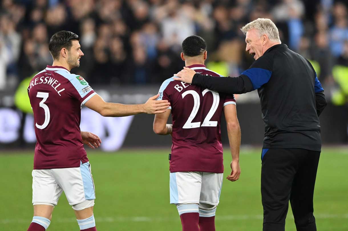 David Moyes and Aaron Cresswell