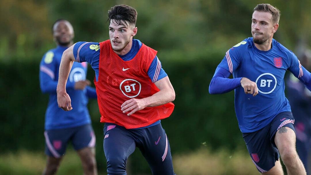 Declan Rice in England training