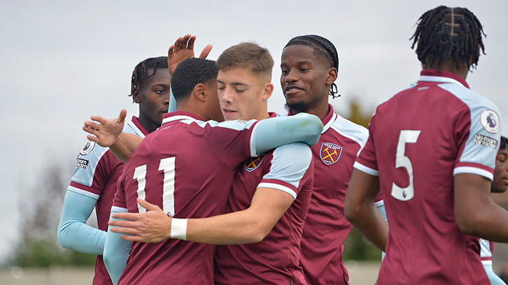 West Ham U23s players celebrate