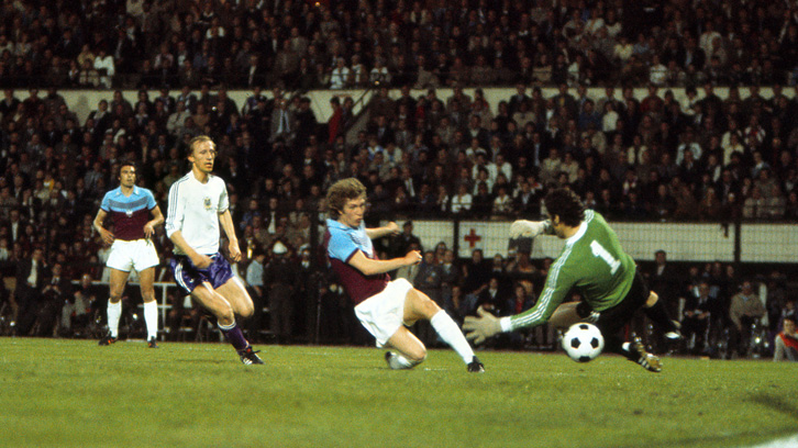 West Ham in action in the 1976 European Cup Winners' Cup final