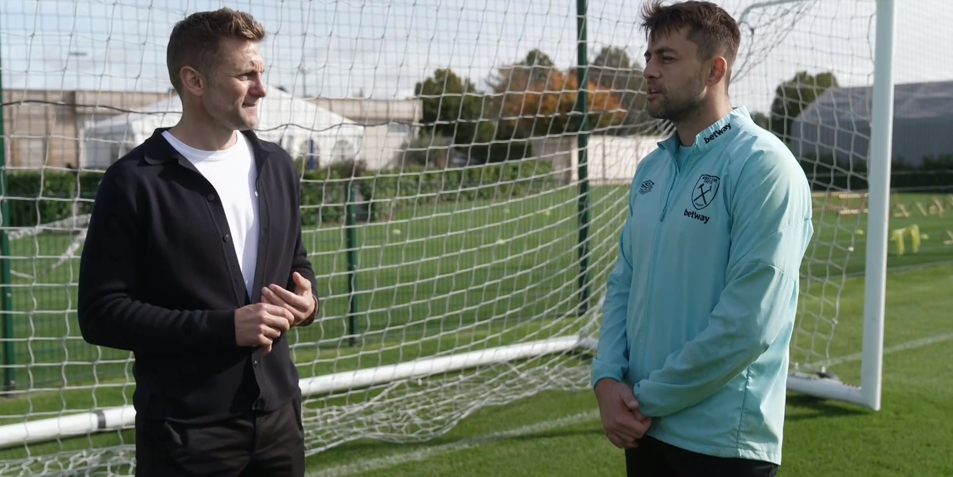 Rob Green with Lukasz Fabianski