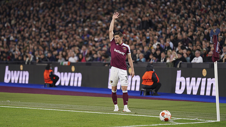 Aaron Cresswell delivers a corner