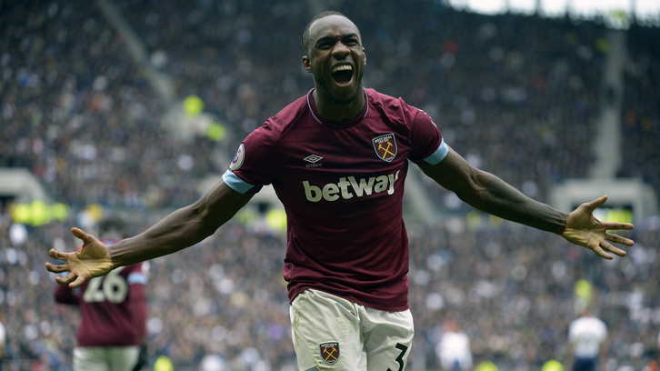 Michail Antonio has scored six times for West Ham against Tottenham