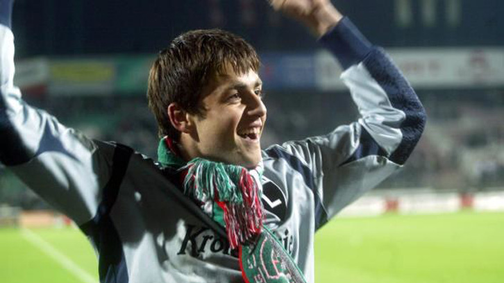 Lukasz Fabianski celebrates at Legia Warsaw
