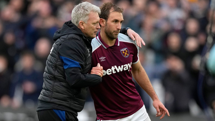 David Moyes with Craig Dawson